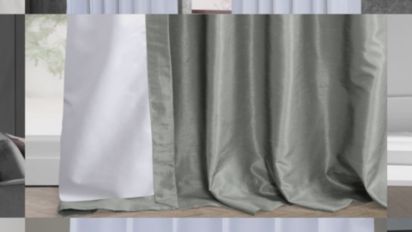 The TRADING COMPANY (JCPenney) 100% Dupione Silk Red 2 outlets Lined Curtain Panels.